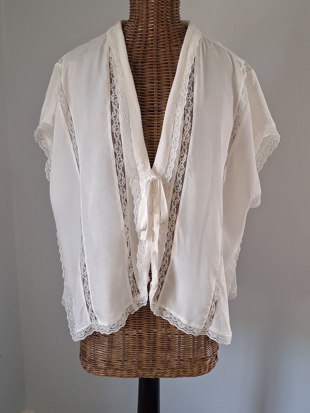 Free People Cream Sheer Blouse